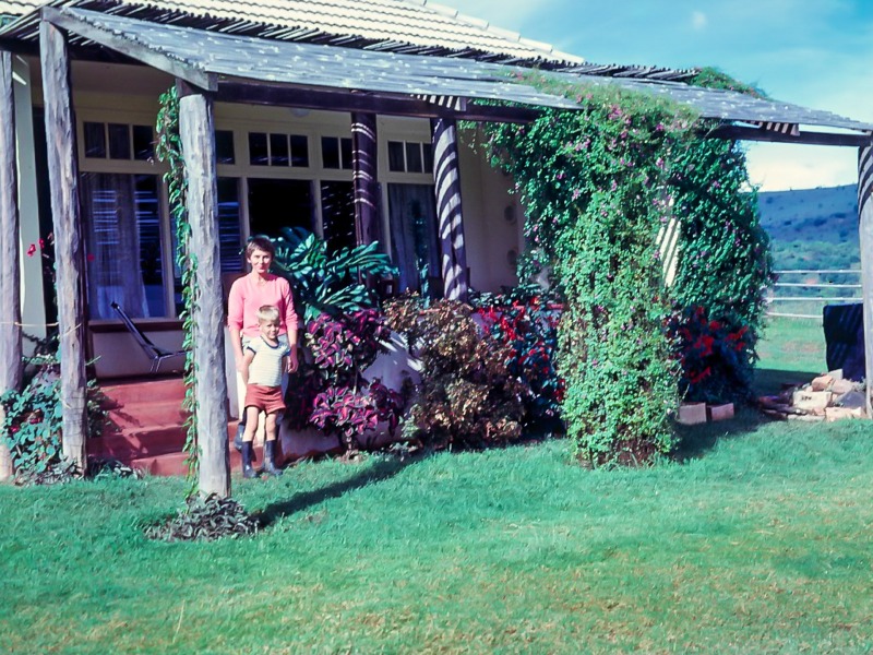 House and garden at Chebororwa in hail