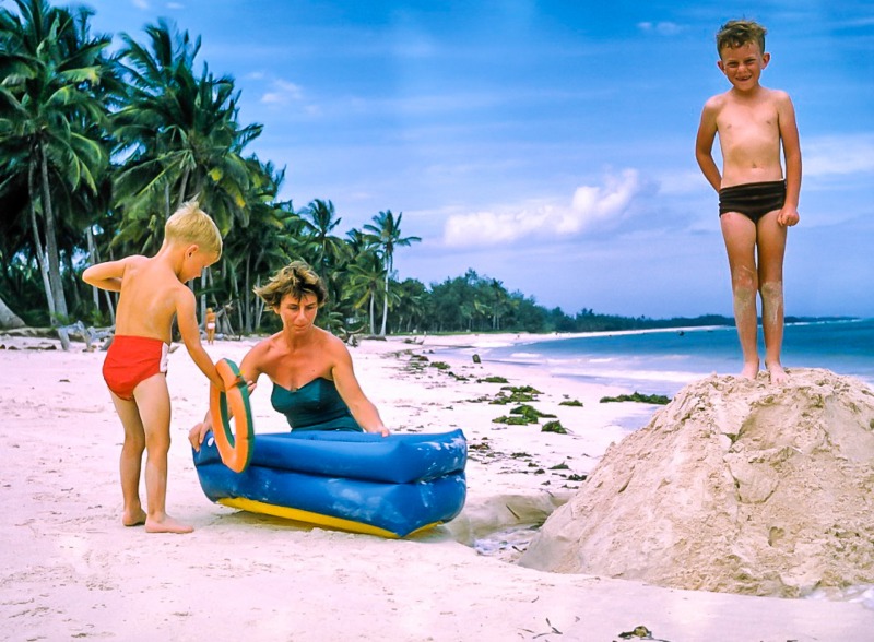 Peter, Betty and Stephen on beach