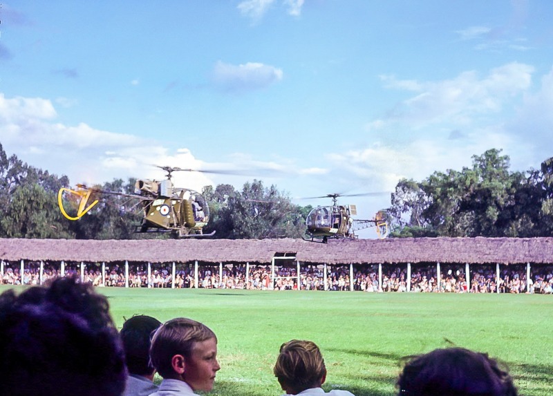 Show and army helicopters