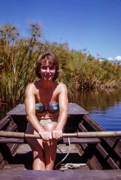 Betty rowing, Naivasha lake?