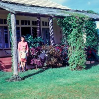 House and garden at Chebororwa in hail