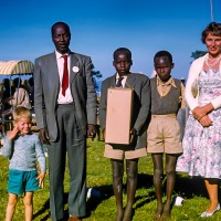 Chief Henry at show, Peter and Betty