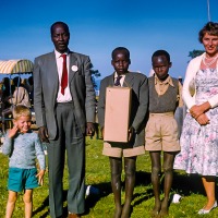 Chief Henry at show, Peter and Betty