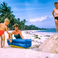 Peter, Betty and Stephen on beach