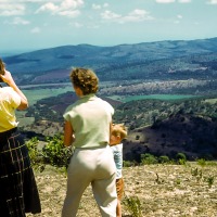 View from hill, Chebororwa, ?, Betty, Peter