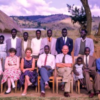 Farewell party at Chebororwa, with Chief Henry