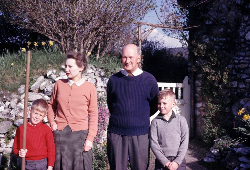 Peter Blasdale, Jean Blasdale, Charles Blasdale, Stephen Blasdale  at Linnington Cottage, Wambrook, Chard