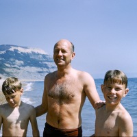 Peter, Mike, Stephen in Somerset 1963