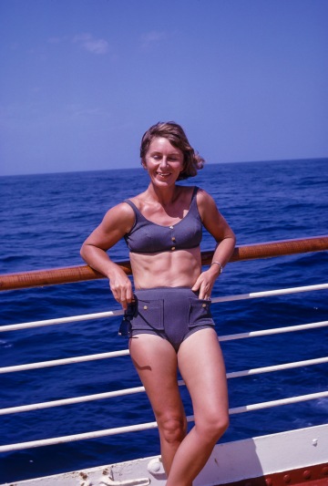 Betty on cruise back 1965