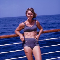 Betty on cruise back 1965