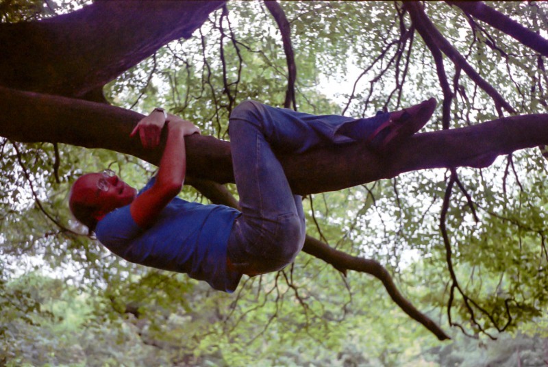 Steve climbing