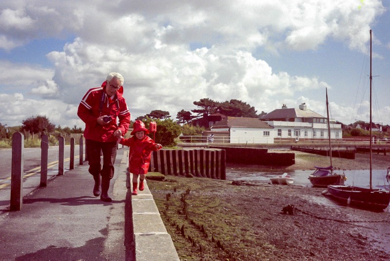 Feeding the ducks at The Haven, Hill Head