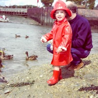 Feeding the ducks at The Haven, Hill Head