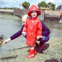 Feeding the ducks at The Haven, Hill Head