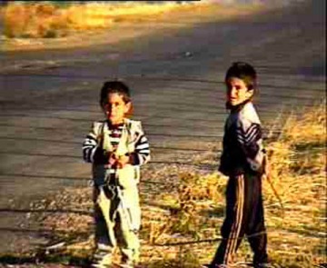 Some children playing at Lake Sevan