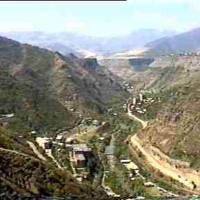 View into valley at Alaverdi where we ate lunch.