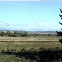 The Caucasus mountains in the background.