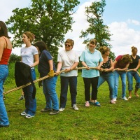 Kingswood Wotton tug of war and BBQ