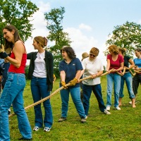 Kingswood Wotton tug of war and BBQ