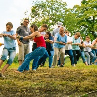 Kingswood Wotton tug of war and BBQ