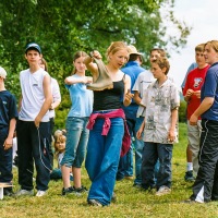 Kingswood Wotton tug of war and BBQ