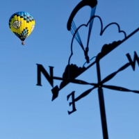 Hot air balloon and windvane