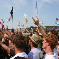 Slash at Pyramid Stage Glastonbury  Crowd