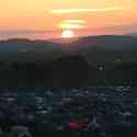 Sunset from lounging area above The Park