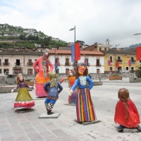 Ecuador, Quito. La Ronda in the historic area.