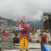 Ecuador, Quito. La Ronda in the historic area.