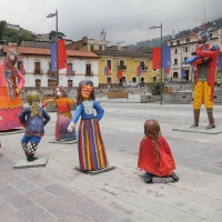 Ecuador, Quito. La Ronda in the historic area.