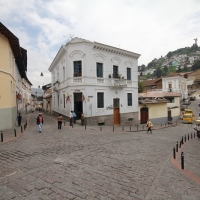 Ecuador, Quito. La Ronda in the historic area.