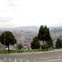 Ecuador, Quito. View of Quito from the Virgin.