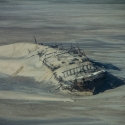 Wrecked ship Eduard Bohlen  in the sand dunes