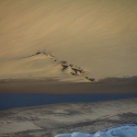 Wrecked ship Shaunee in the sand dunes