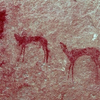 Rock art at Ai Aba Lodge, Erongo region, Namibia