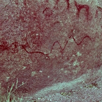 Rock art at Ai Aba Lodge, Erongo region, Namibia