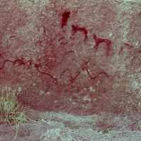 Rock art at Ai Aba Lodge, Erongo region, Namibia