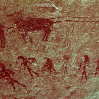 Rock art at Ai Aba Lodge, Erongo region, Namibia