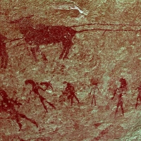 Rock art at Ai Aba Lodge, Erongo region, Namibia