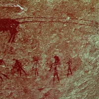 Rock art at Ai Aba Lodge, Erongo region, Namibia