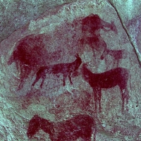 Rock art at Ai Aba Lodge, Erongo region, Namibia