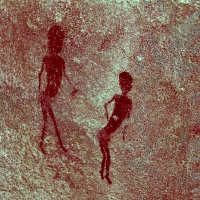 Rock art at the Bushman Camp, Namibia