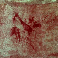 Rock art at the Bushman Camp, Namibia