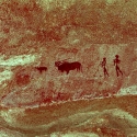 Rock art at the Bushman Camp, Namibia