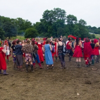 Singing at the stone circle