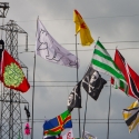 Crowd at pyramid stage, madness playing