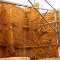 Foam covering internal walls where a terrace was. Xixona, Spain