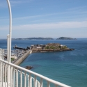 Victor Hugo house, looking at Castle Cornet