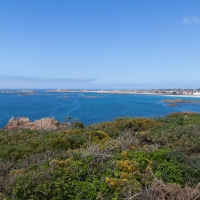 Looking at Cobo and Grandes Roques from Burton Battery